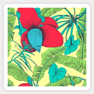 Seamless tropical pattern with banana palms Sticker